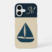 voilier bleu marine & Monogram Beige Maison côtièr