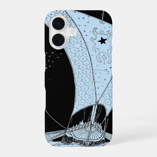 Coque iPhone 16 Voilier Longship Viking (Verso)