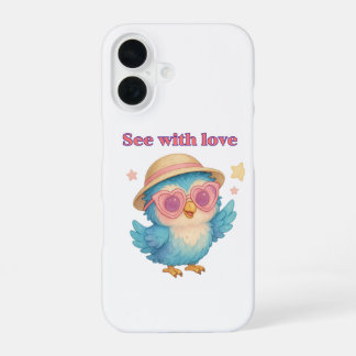 Coque iPhone 16 Voir avec l'amour - Coque de l'iPhone 16 pour rapp