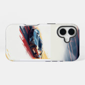 Coque iPhone 16 Voiture de sport futuriste - Design élégant généré (Verso Horizontal)