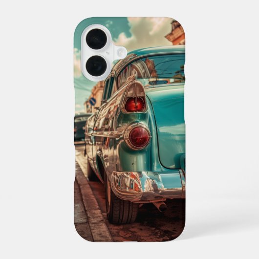 Coque iPhone 16 Voiture Vintage (Verso)
