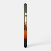 Coque iPhone 16 Volcan Coucher de Soleil Vintage (Côté gauche)