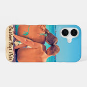 Coque iPhone 16 Votre coque iphone photo avec texte personnalisé (Verso Horizontal)