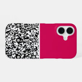 Coque iPhone 16 Votre information de scan de code QR Choisissez la (Verso Horizontal)
