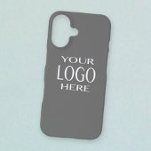 Coque iPhone 16 Votre logo | Simple Logo Remplacement/Gray iPhone 