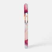 Coque iPhone 16 Votre nom Élégant Magnolia Rose Fleurs (Côté gauche)