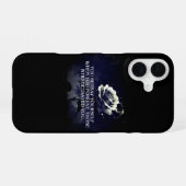 Coque iPhone 16 "Vous vous trahissez vous-même – Citation Rose noi (Verso Horizontal)
