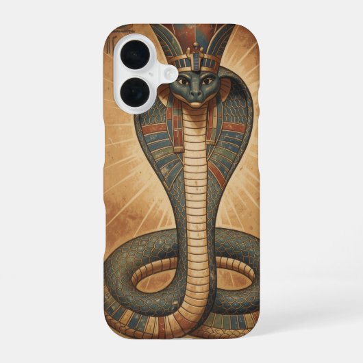 Coque iPhone 16 Wadjet – Ägyptische Schlangengöttin´7 (Verso)
