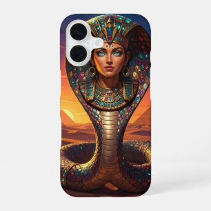 Coque iPhone 16 Wadjet – déesse cobra égyptienne
