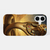 Coque iPhone 16 Wadjet – Egyptian Cobra Goddess (Verso Horizontal)
