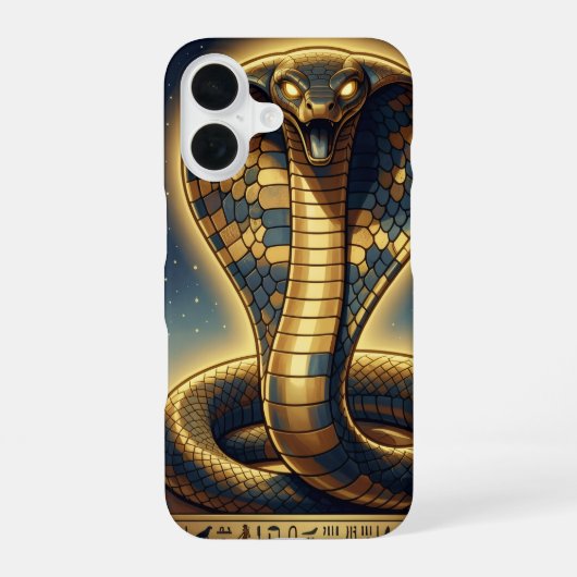 Coque iPhone 16 Wadjet – Egyptian Cobra Goddess´3 (Verso)