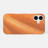 Coque iPhone 16 Warm Flowing Orange Abstract Marble Phone Case (Verso Horizontal)
