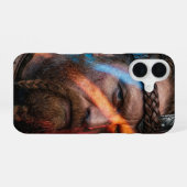 Coque iPhone 16 Warrior of Fire and Ice - iPhone 16 Protective Cas (Verso Horizontal)