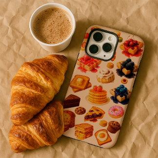 Coque iPhone 16 Watercolor Breakfast Food Illustrations