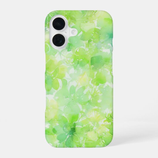 Coque iPhone 16 Watercolor Green Leaf Botanical Phone Case (Verso)