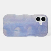 Coque iPhone 16 Waterloo Bridge, Effet de Brouillard par Claude Mo (Verso Horizontal)