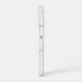 Coque iPhone 16 White Carrara Marble with Champagne Gold Veining (Côté gauche)