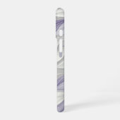 Coque iPhone 16 White Purple Leaf Elegant Pattern (Côté gauche)