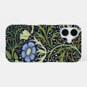 Coque iPhone 16 William Morris Algue Antique Fleur (Verso Horizontal)