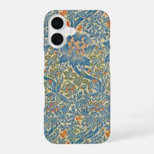 Coque iPhone 16 William Morris Rose & Chardon Floral Bleu