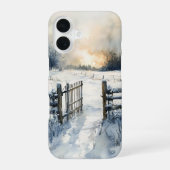 Coque iPhone 16 Winter Gate at Sunrise (Verso)