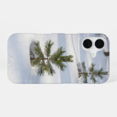 Coque iPhone 16 Winter Pine Saplings Deep Snow Phone Case (Verso Horizontal)
