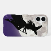Coque iPhone 16 Witch Flying Across Full Moon Phone Case (Verso Horizontal)