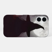 Coque iPhone 16 Witch Hat Silhouette Full Moon Case (Verso Horizontal)