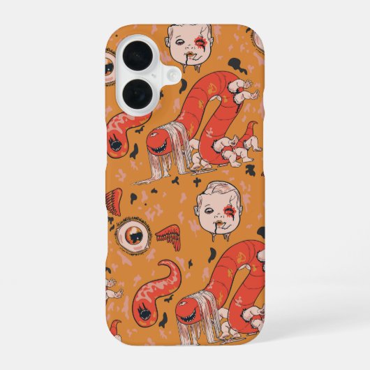Coque iPhone 16 Wormspawn Nightmare Horreur Creepycore (Verso)