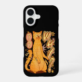 Coque iPhone 16 Wut ? / Illustration d'un chat orange (Verso)