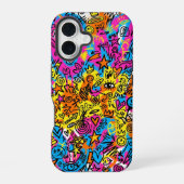 Coque iPhone 16 Y2K Cyber Doodle Collage Pattern iPhone 16 case (Verso)