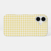 Coque iPhone 16 Yellow Gingham Phone Case (Verso Horizontal)