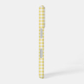 Coque iPhone 16 Yellow Gingham Phone Case (Côté droit)