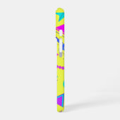 Coque iPhone 16 Yellow Neon Memphis Geometric 80s Design (Côté gauche)