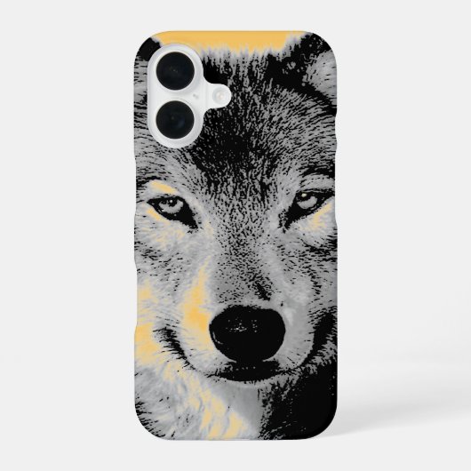 Coque iPhone 16 Yeux de loup (Verso)