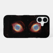Coque iPhone 16 Yeux de nébuleuse galactique (Verso Horizontal)