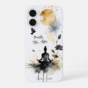 Coque iPhone 16 Yoga Lune Art Zen