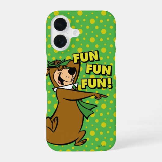 Coque iPhone 16 Yogi Bear Fun Amusant (Verso)