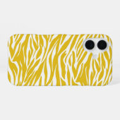 Coque iPhone 16 Zebra Yellow Stripes (Verso Horizontal)