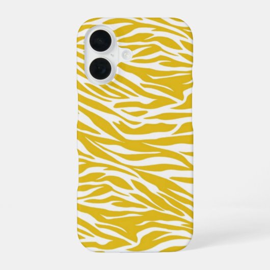 Coque iPhone 16 Zebra Yellow Stripes (Verso)