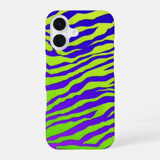 Coque iPhone 16 Zèbre vert (Verso)