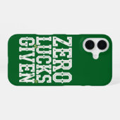 Coque iPhone 16 Zéro chance donnée drôle de Saint-Patrick irlandai (Verso Horizontal)