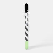 Coque iPhone 16 Zigzag Gris, Chevron Gris, Menthe, Votre Nom (Côté gauche)