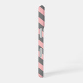 Coque iPhone 16 Zigzag rose et gris (Côté droit)