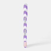 Coque iPhone 16 Zigzag Violet, Chevron Violet, Votre Nom (Côté droit)