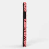 coque iPhone 5/5S "Playful Hearts - Rose & Rouge" (Dos/Droite)