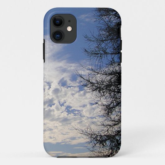Coque iPhone 5 arbre avec ciel nuageux (Dos)