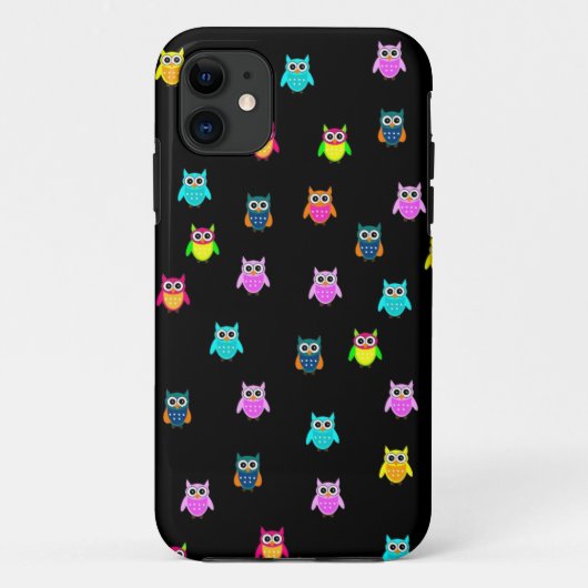 coque iphone 5 hiboux colorés (Dos)
