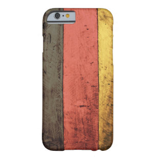 Coque iPhone 6 Barely There Ancien drapeau de l'Allemagne en bois