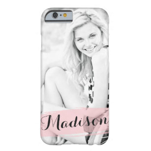 Coque iPhone 6 Barely There Aquarelle rose vif personnalisée Photo personnalis